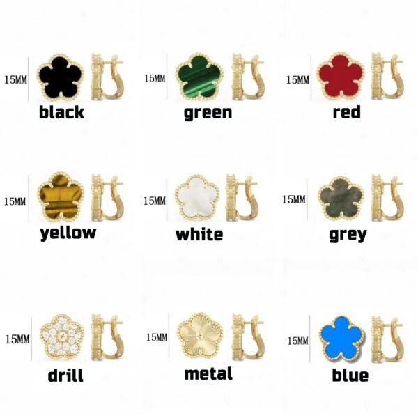 15mm Flower Ear clips
